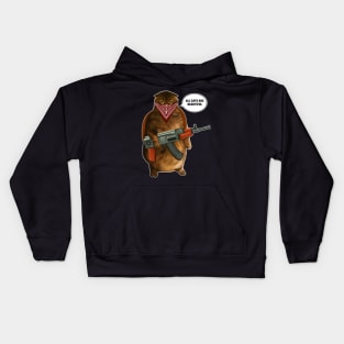 Cat with gun acab Kids Hoodie